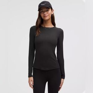 Lululemon Hold Tight Long Sleeve Shirt women’s black size 8